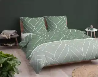 Detexpol Pościel flanelowa 220x200 zielona geometryczna Flanela 24