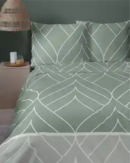 Detexpol Pościel flanelowa 220x200 zielona geometryczna Flanela 24