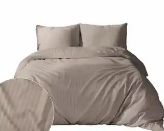 Detexpol Pościel Pure Taupe, kołdra 160cmx200cm 2x poduszka 70cmx80cm