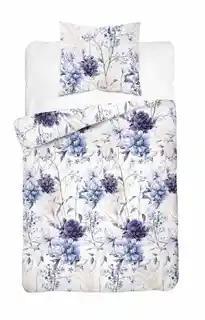 Detexpol Pościel satynowa 140x200 akwarelowe kwiaty w odcieniach lawendy 5222 A Home Satin 41