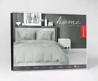 Detexpol Pościel satynowa 140x200 Home Satin 27 miętowa szara ornamenty