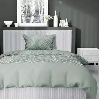 Detexpol Pościel satynowa 140x200 Home Satin 27 miętowa szara ornamenty