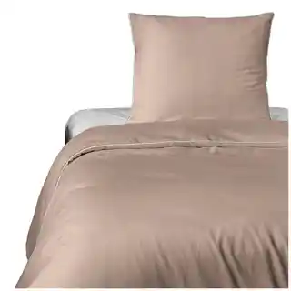 Detexpol Pościel satynowa 140x200 Mako Satin 62 brzoskwiniowa z lamówką