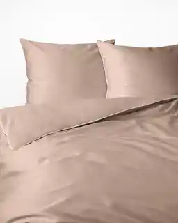 Detexpol Pościel satynowa 140x200 Mako Satin 62 brzoskwiniowa z lamówką