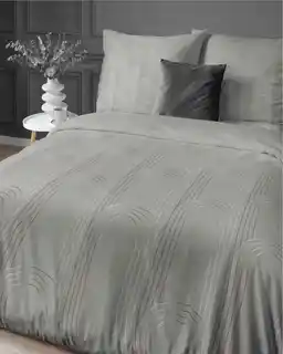 Detexpol Pościel satynowa 160x200 beżowa geometryczna 4605 A Home Satin