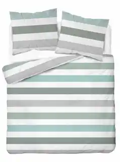 Detexpol Pościel satynowa 160x200 biała szara zielona pasy 5053B Home Satin 27
