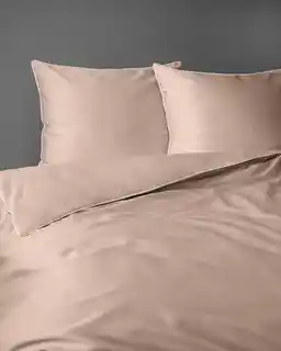 Detexpol Pościel satynowa 160x200 brzoskwiniowa z lamówką Mako Satin 62