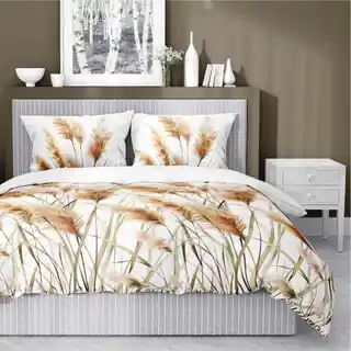 Detexpol Pościel satynowa 160x200 Trawy pampasowe złote 5329 A Home Satin 41