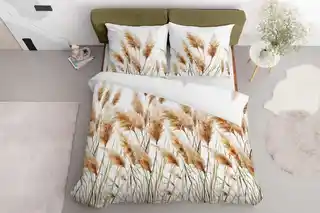 Detexpol Pościel satynowa 160x200 Trawy pampasowe złote 5329 A Home Satin 41