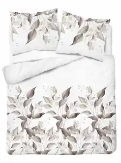 Detexpol Pościel satynowa 220x200 Beżowa brązowe liście 5326 B Home Satin 41