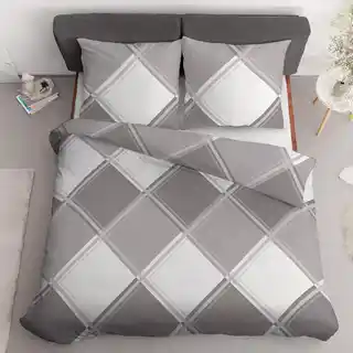 Detexpol Pościel satynowa 220x200 Home Satin 400 beżowa biała kratka