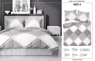 Detexpol Pościel satynowa 220x200 Home Satin 400 beżowa biała kratka