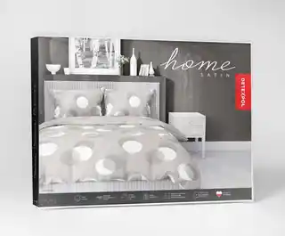 Detexpol Pościel satynowa 220x200 Home Satin 81 beżowa kółka