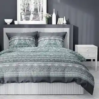 Detexpol Pościel satynowa 220x200 miętowa oranamenty 4606 A Home Satin 64