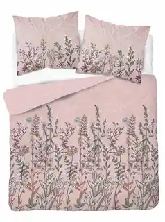 Detexpol Pościel satynowa 220x200 różowa zielona kwiaty 5060B Home Satin 27