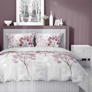 Detexpol Pościel satynowa 220x200 szara bordowa kwiaty 5223 B Home Satin 11