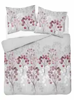 Detexpol Pościel satynowa 220x200 szara bordowa kwiaty 5223 B Home Satin 11