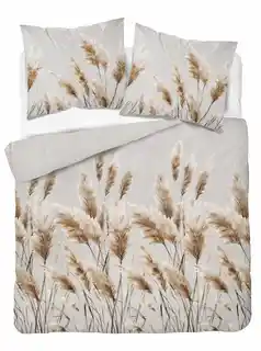 Detexpol Pościel satynowa 220x200 Trawy pampasowe szara jasna 5329 B Home Satin 41
