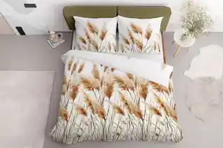 Detexpol Pościel satynowa 220x200 Trawy pampasowe złote 5329 A Home Satin 41