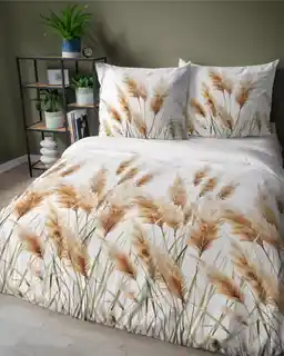 Detexpol Pościel satynowa 220x200 Trawy pampasowe złote 5329 A Home Satin 41