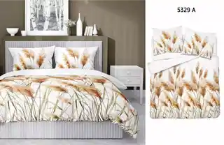 Detexpol Pościel satynowa 220x200 Trawy pampasowe złote 5329 A Home Satin 41
