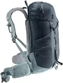 Deuter Trail Pro 33 plecak turystyczny czarno szary, lekki, ergonomiczny, wodoodporny, system nośny Airstripes
