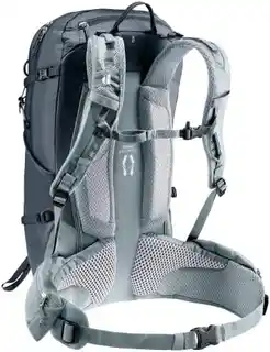 Deuter Trail Pro 33 plecak turystyczny czarno szary, lekki, ergonomiczny, wodoodporny, system nośny Airstripes