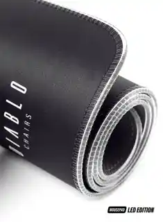 Diablo Chairs podkładka gamingowa LED na biurko, świecąca, antypoślizgowa, rozmiar 900x400mm