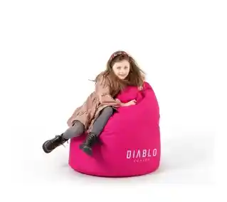 Diablo Chairs Worek Tkanina Różowy Pufa dla dzieci