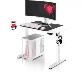 Diablo Chairs X-Tensio 1100 110cm Regulacja wysokości Biały Biurko gamingowe