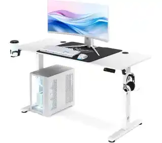 Diablo Chairs X-Tensio 1400 140cm Regulacja wysokości Biały Biurko gamingowe