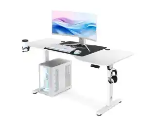 Diablo Chairs X-Tensio 1600 160cm Regulacja wysokości Biały Biurko gamingowe