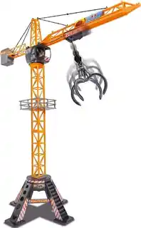 Dickie Toys Dźwig zdalnie sterowany Construction Mega Crane 203462412, funkcje podnoszenia obrotowa wieża, akumulatory w zestawie, maks. udźwig 50 kg