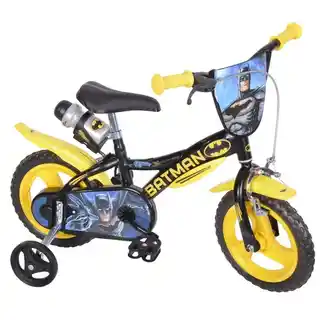 Dino Bikes Rower dziecięcy Batman 12 cali dla chłopca Czarny