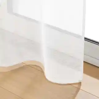 Douceur D interieur Firanka do salonu na przelotkach VOLINE gładka 140x240 cm