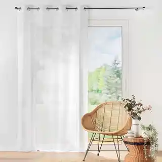 Douceur D interieur Firanka do salonu na przelotkach VOLINE gładka 140x240 cm