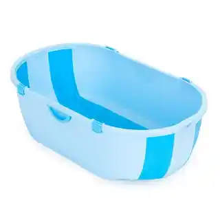 ECOTOYS Wanienka dla dzieci wanna turystyczna składana odpływ niebieska