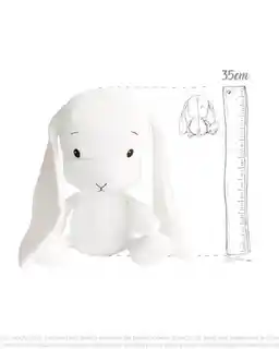 Effik Królik M Biały białe uszy 35 cm