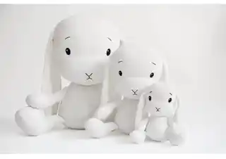Effik Królik M Biały białe uszy 35 cm
