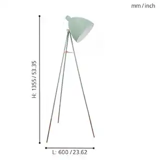 Eglo lampa podłogowa Dundee 49342, stalowa, regulowany klosz, nowoczesny design