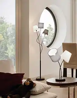 Eglo lampa podłogowa Maronda trzy tekstylne klosze 94995