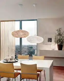 Eglo lampa wisząca Campilo 93373 tekstylna biała, nowoczesny design, energooszczędne źródło światła