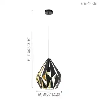 Eglo Lampa wisząca CARLTON 1 49931