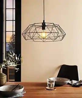 Eglo lampa wisząca Carlton 2 czarny, Ø 45,5cm, model 49487