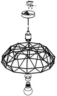 Eglo lampa wisząca Carlton 2 czarny, Ø 45,5cm, model 49487