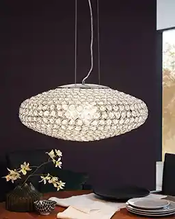 Eglo lampa wisząca CLEMENTE 95287 chrom, szklany klosz, nowoczesny design
