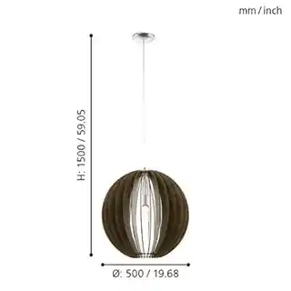 Eglo lampa wisząca Cossano 94636, chrom, tekstylne klosze, nowoczesny design