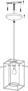 Eglo Lampa wisząca Loncino 1 94377, chrom, szklany klosz, nowoczesny design