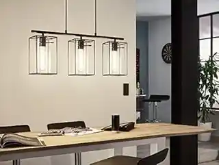 Eglo Lampa wisząca Loncino 49496, szklane klosze, chrom, nowoczesny design
