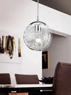 Eglo Lampa wisząca Luberio 93073 chrom tekstylne klosze nowoczesna